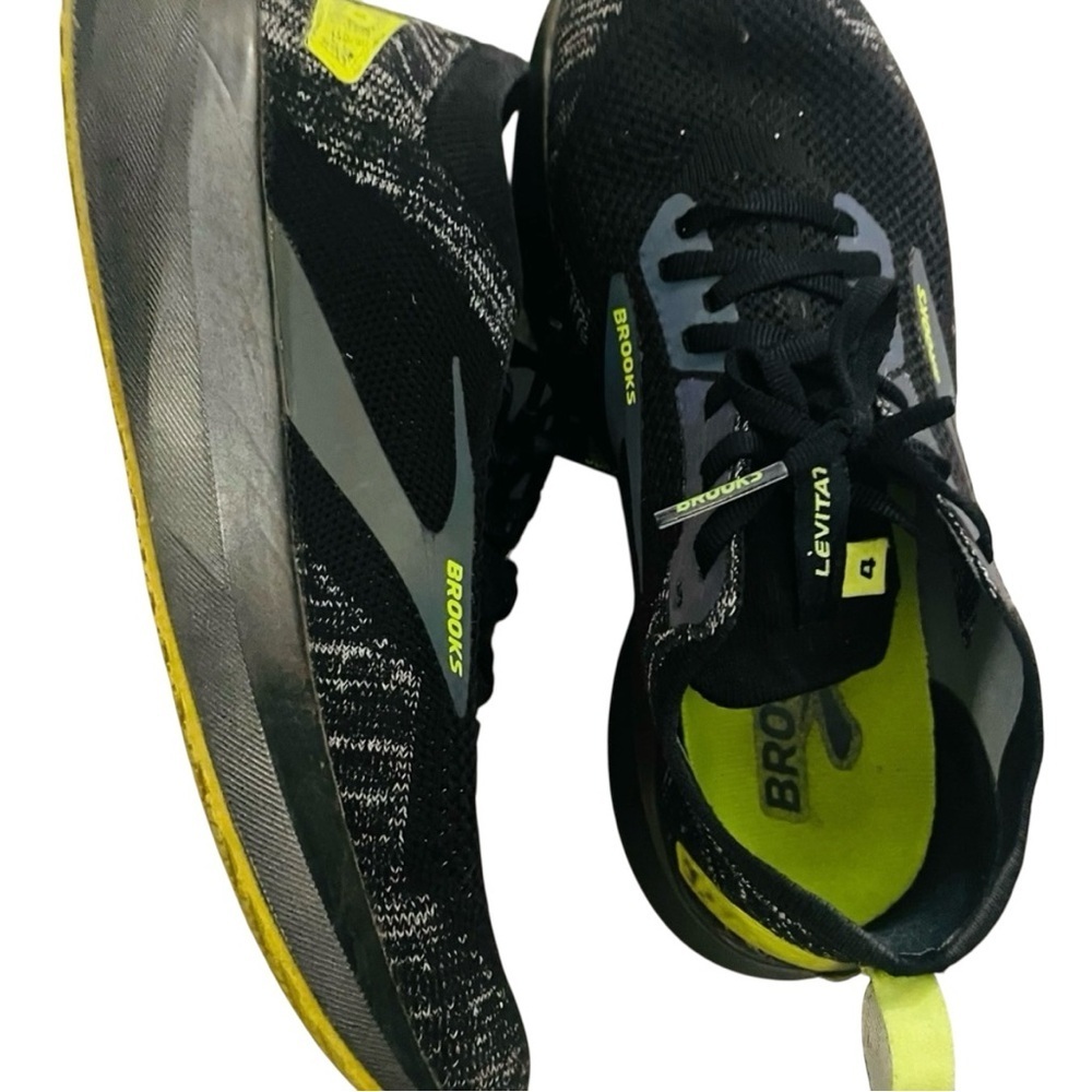 Brooks Black and Yellow Athletic Running Shoes
